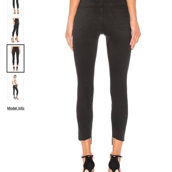 FRAME DENIM Le High Skinny Cascade Hem in Lyons (Black), Size 25, fray h… - Picture 4 of 10
